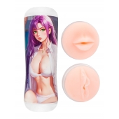 Двусторонний мастурбатор аниме - ротик и вагина - Tokyo Style - в Новокузнецке купить с доставкой Двусторонний мастурбатор аниме - ротик и вагина - Tokyo Style - в Новокузнецке купить с доставкой