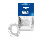 Эластичное эрекционное кольцо с 3 шариками и шипами - Sex Expert - в Новокузнецке купить с доставкой