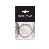 Эрекционное кольцо с бежевыми «ресничками» - Sextaz - в Новокузнецке купить с доставкой