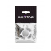 Эластичное кольцо с «ресничками» и 4 шариками - Sextaz - в Новокузнецке купить с доставкой