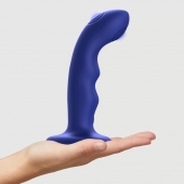 Синяя насадка-стимулятор Strap-On-Me Tapping Dildo Wave - Strap-on-me - купить с доставкой в Новокузнецке