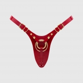 Красный пояс для фиксации насадок Strap-On-Me Leatherette Harness Fabulous - Strap-on-me - купить с доставкой в Новокузнецке