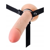 Мужской полый страпон на регулируемых ремешках - 22 см. - Sex Expert - купить с доставкой в Новокузнецке