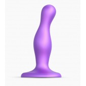 Фиолетовая насадка Strap-On-Me Dildo Plug Curvy size S - Strap-on-me - купить с доставкой в Новокузнецке