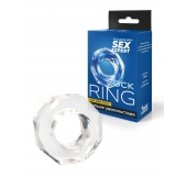 Прозрачное эрекционное кольцо в форме гайки - Sex Expert - в Новокузнецке купить с доставкой