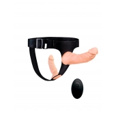 Женский страпон с 2 насадками, вибрацией и пультом ДУ - Erowoman-Eroman - купить с доставкой в Новокузнецке