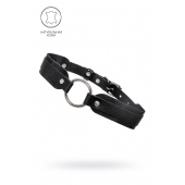 Черный кожаный чокер-ошейник со скруглёнными углами - Pecado - купить с доставкой в Новокузнецке