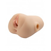 Телесный мастурбатор с вибрацией Double Pounder Vibrating Squeeze Stroker - Pipedream - в Новокузнецке купить с доставкой