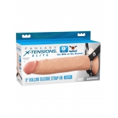 Телесный пустотелый фаллопротез 9’’ Hollow Silicone Strap-On - 24,1 см. - Pipedream - купить с доставкой в Новокузнецке