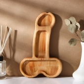 Деревянное блюдо для подачи в форме члена (25 х 16,5 х 1,7 см) - Сима-Ленд - купить с доставкой в Новокузнецке