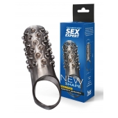 Дымчатая насадка на пенис с выпуклостями - 12 см. - Sex Expert - в Новокузнецке купить с доставкой