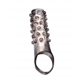 Дымчатая насадка на пенис с выпуклостями - 11 см. - Sex Expert - в Новокузнецке купить с доставкой