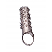 Дымчатая насадка на пенис с шипами и выпуклостями - 12 см. - Sex Expert - в Новокузнецке купить с доставкой