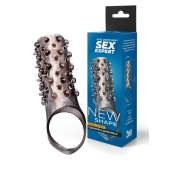 Дымчатая насадка на пенис с шипами и выпуклостями - 12,5 см. - Sex Expert - в Новокузнецке купить с доставкой
