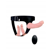 Женский страпон с 3 насадками и вибрацией - Erowoman-Eroman - купить с доставкой в Новокузнецке