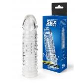 Прозрачная закрытая насадка на пенис - 17 см. - Sex Expert - в Новокузнецке купить с доставкой