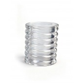 Прозрачная сквозная насадка на пенис с ребрышками - Sex Expert - в Новокузнецке купить с доставкой