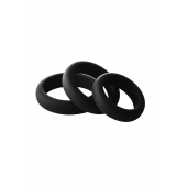 Набор из 3 черных эрекционных колец Smooth Silicone Cockring Pack - Dream Toys - в Новокузнецке купить с доставкой