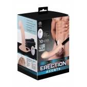 Телесный полый страпон с вибрацией Erection Agents - 24,1 см. - NMC - купить с доставкой в Новокузнецке