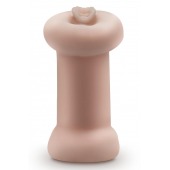 Телесный люминесцентный двусторонний мастурбатор Tasha - Blush Novelties - в Новокузнецке купить с доставкой