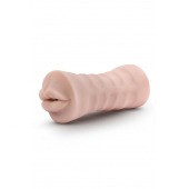 Телесный мастурбатор-ротик Nicole Vibrating Masturbator - Blush Novelties - в Новокузнецке купить с доставкой