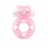 Розовое эрекционное виброкольцо в форме мишки - 1137 - в Новокузнецке купить с доставкой