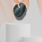 Серый сквозной мастурбатор с вибрацией Manwan Starter - Manwan - в Новокузнецке купить с доставкой