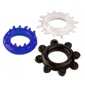 Набор из 3 эрекционных колец разного цвета и рельефа - Boys of Toys - в Новокузнецке купить с доставкой