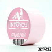 Розовый скотч для фиксации Non-Sticky Bondage Tape - 15 м. - Intoyou - купить с доставкой в Новокузнецке