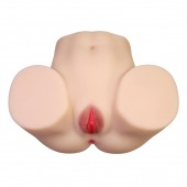 Телесный мастурбатор с 2 любовными отверстиями Olivia - Baile - в Новокузнецке купить с доставкой