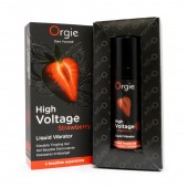 Жидкий вибратор Orgie High Voltage Strawberry - 15 мл. - ORGIE - купить с доставкой в Новокузнецке