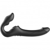 Черный безремневой страпон с 3 моторами - Ibiza - купить с доставкой в Новокузнецке