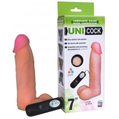 Фаллическая насадка Харнесс UNICOCK 7  с вибрацией - 19 см. - LOVETOY (А-Полимер) - купить с доставкой в Новокузнецке