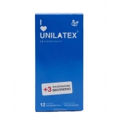 Классические презервативы Unilatex Natural Plain - 12 шт. + 3 шт. в подарок - Unilatex - купить с доставкой в Новокузнецке
