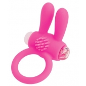 Розовое эрекционное виброкольцо A-toys с ушками - A-toys - в Новокузнецке купить с доставкой
