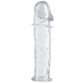 Гладкая прозрачная насадка с усиками под головкой - 12,5 см. - Toyfa Basic - в Новокузнецке купить с доставкой Гладкая прозрачная насадка с усиками под головкой - 12,5 см. - Toyfa Basic - в Новокузнецке купить с доставкой