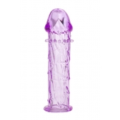 Гладкая фиолетовая насадка с усиками под головкой - 12,5 см. - Toyfa Basic - в Новокузнецке купить с доставкой Гладкая фиолетовая насадка с усиками под головкой - 12,5 см. - Toyfa Basic - в Новокузнецке купить с доставкой