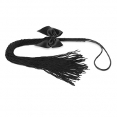 Чёрная плётка Lilly Whip Bijoux - Bijoux Indiscrets - купить с доставкой в Новокузнецке