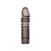 Дымчатая закрытая насадка ToyFa XLover с чешуйками и пупырышками - 13,5 см. - ToyFa - в Новокузнецке купить с доставкой