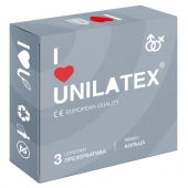Презервативы с рёбрами Unilatex Ribbed - 3 шт. - Unilatex - купить с доставкой в Новокузнецке