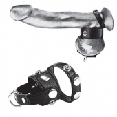 Утяжка для мошонки и пениса Cock Ring With 1  Ball Stretcher And Optional Weight Ring - BlueLine - купить с доставкой в Новокузнецке