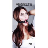Чёрный кожаный чокер-кляп Tyra Black - Rebelts - купить с доставкой в Новокузнецке
