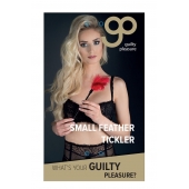 Пластиковая метелочка с красными пёрышками Small Feather Tickler - 32 см. - Blush Novelties - купить с доставкой в Новокузнецке