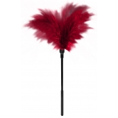Пластиковая метелочка с красными пёрышками Small Feather Tickler - 32 см. - Blush Novelties - купить с доставкой в Новокузнецке