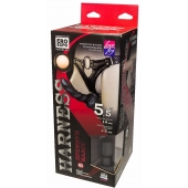 Пояс харнесс премиум класса WOMAN SIMPLEX(S) с 3 черными насадками - LOVETOY (А-Полимер) - купить с доставкой в Новокузнецке