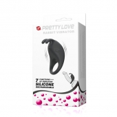 Чёрное эрекционное кольцо с вибрацией Rabbit Vibrator - Baile - в Новокузнецке купить с доставкой