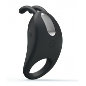 Чёрное эрекционное кольцо с вибрацией Rabbit Vibrator - Baile - в Новокузнецке купить с доставкой
