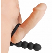 Насадка для двойного проникновения Double Fun Cock Ring with Double Penetration Vibe - XR Brands - в Новокузнецке купить с доставкой