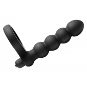 Насадка для двойного проникновения Double Fun Cock Ring with Double Penetration Vibe - XR Brands - в Новокузнецке купить с доставкой