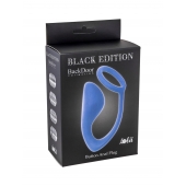 Синее эрекционное кольцо с анальной пробкой Button Anal Plug - Lola Games - в Новокузнецке купить с доставкой